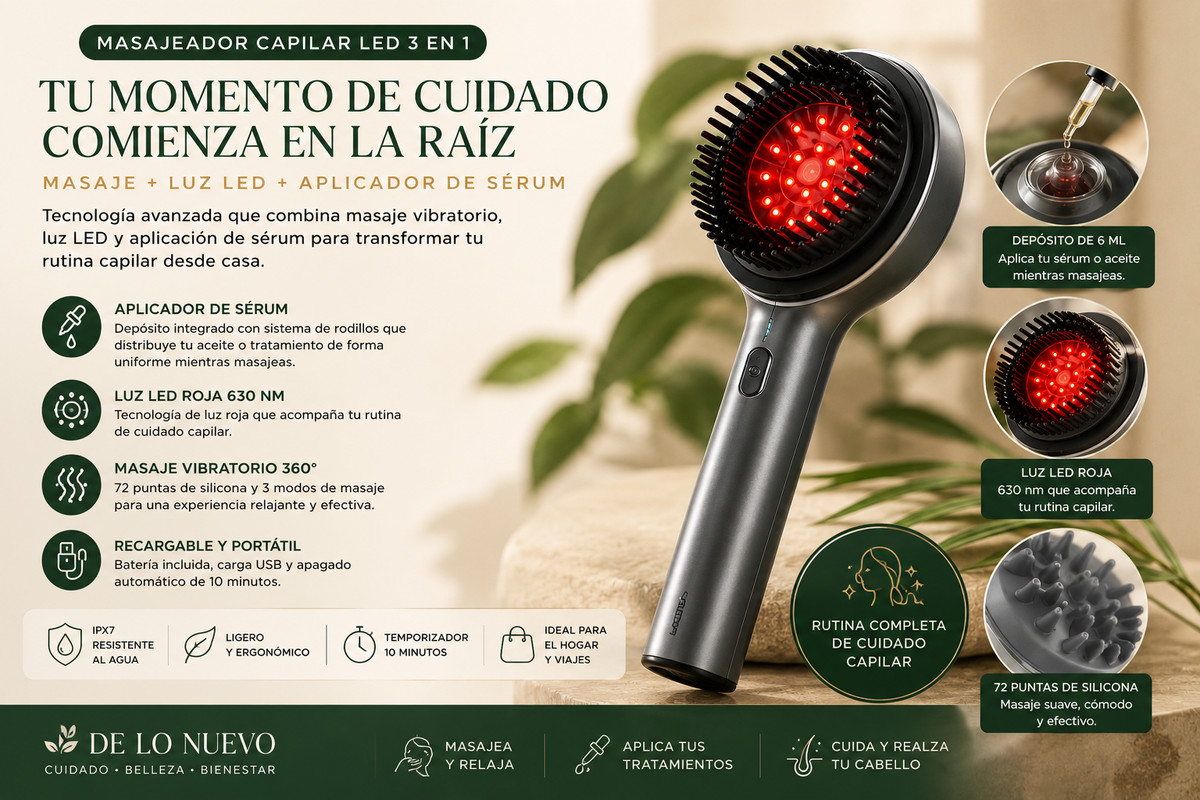 Masajeador Capilar LED 3 en 1
