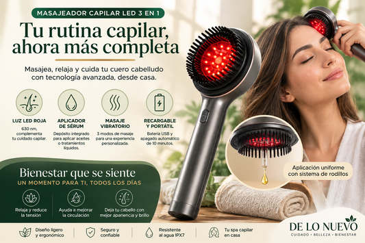 Masajeador Capilar LED 3 en 1
