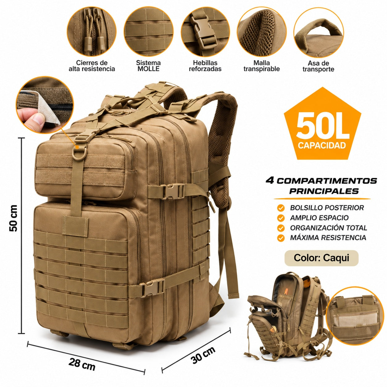 Mochila táctica de 50 litros Pentagon